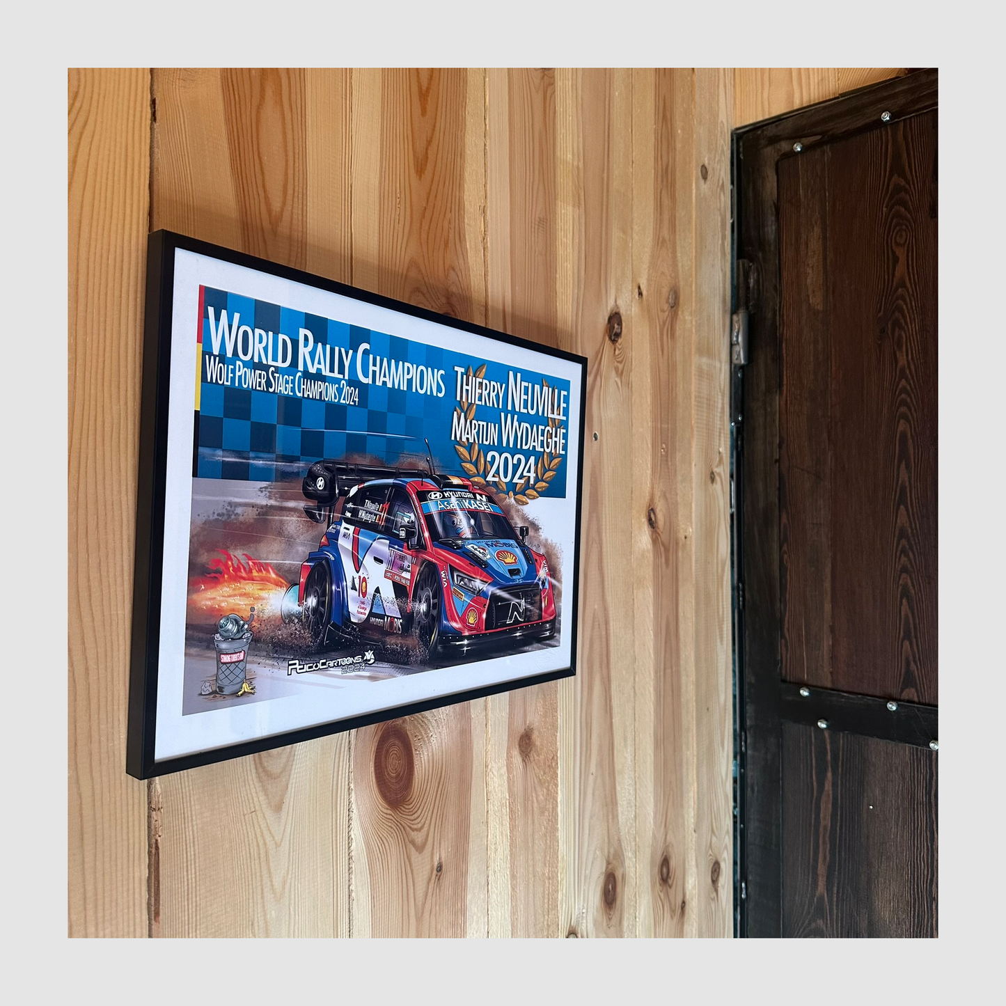 THIERRY NEUVILLE - MARTIJN WYDAEGHE - World Rally Champions 2024- - A3 Poster in alu frame