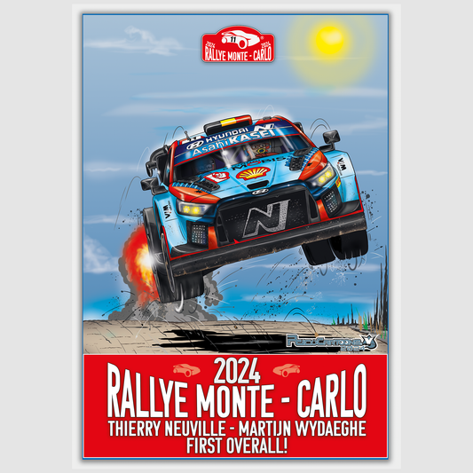 THIERRY NEUVILLE - MARTIJN WYDAEGHE - Monte 2024 - A3 Poster in alu frame