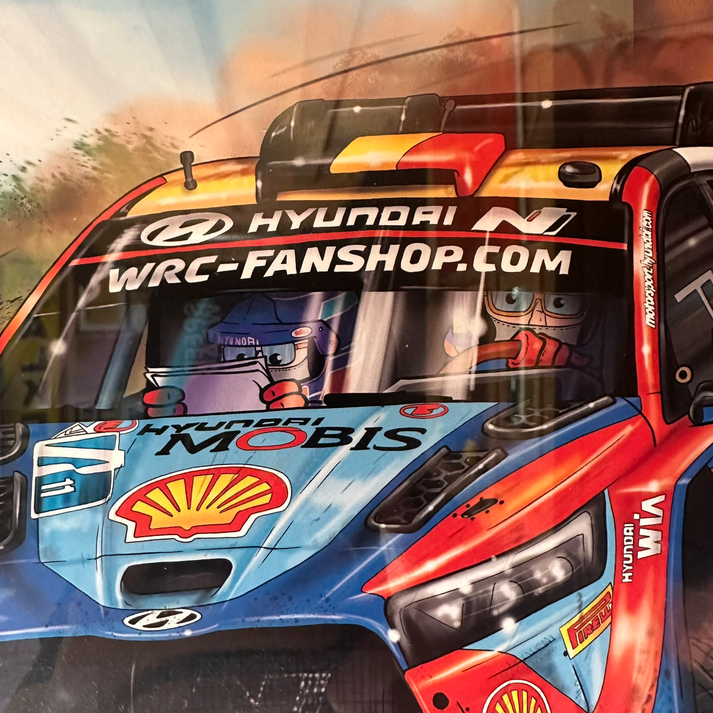 THIERRY NEUVILLE - MARTIJN WYDAEGHE - Rally Of Gods 2024- - A3 Poster in alu frame