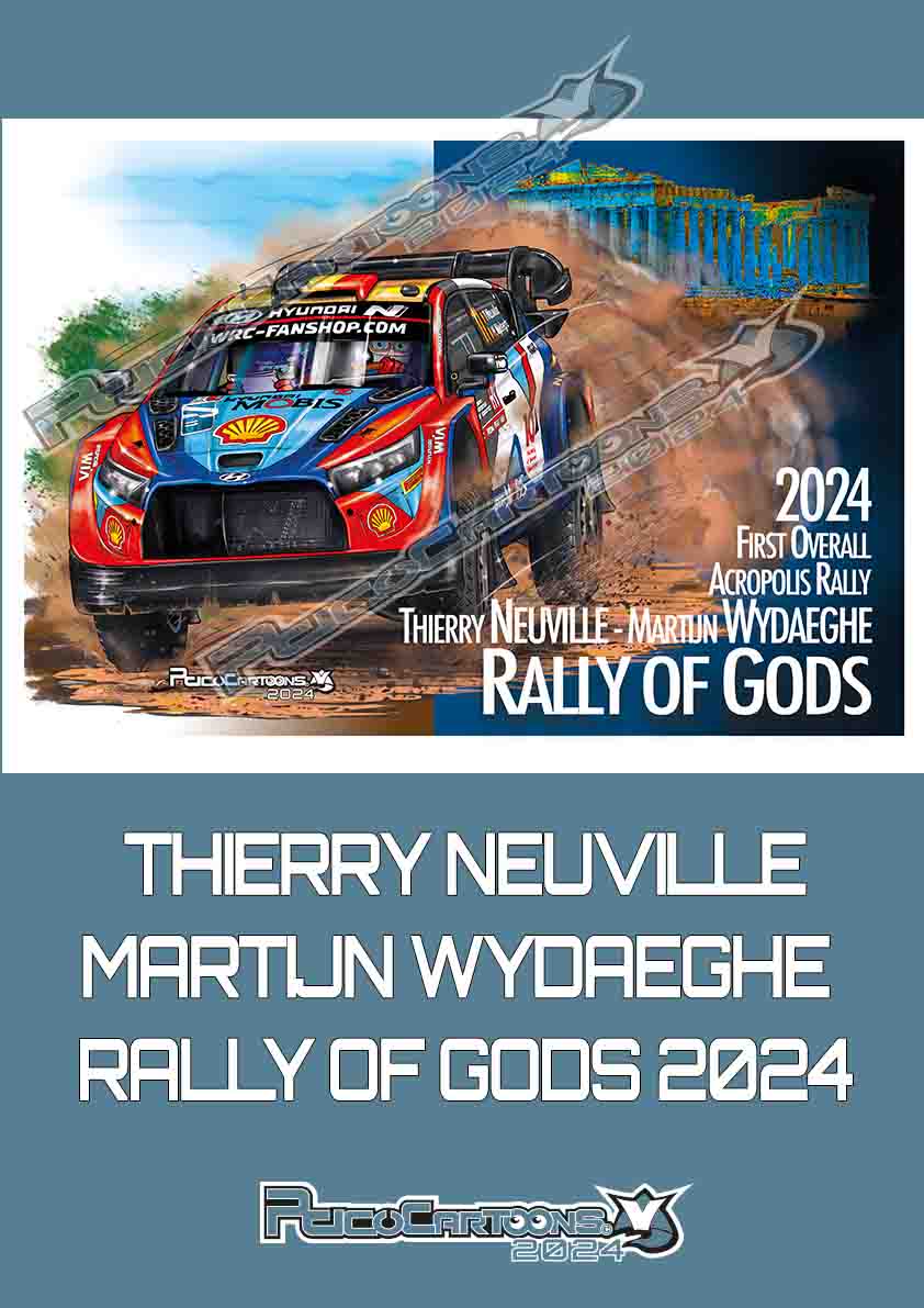 THIERRY NEUVILLE - MARTIJN WYDAEGHE - RallyOfGods 2024- A3 Poster