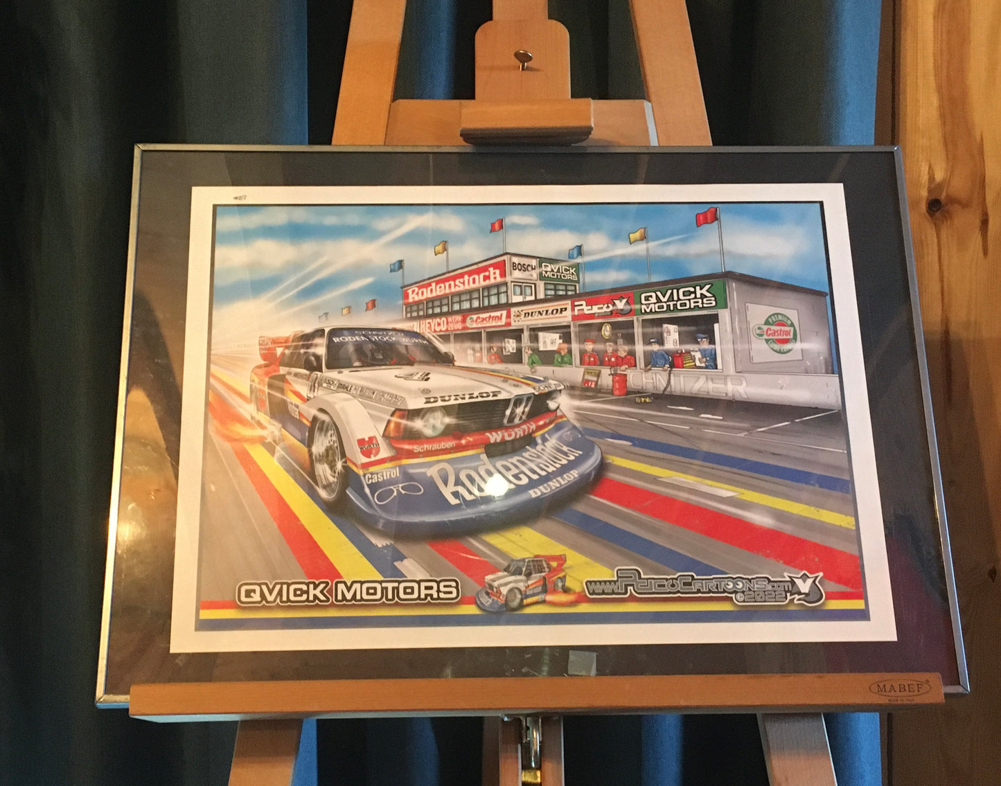 DRM BMW 320 Turbo on oldschool track! Print - A2!