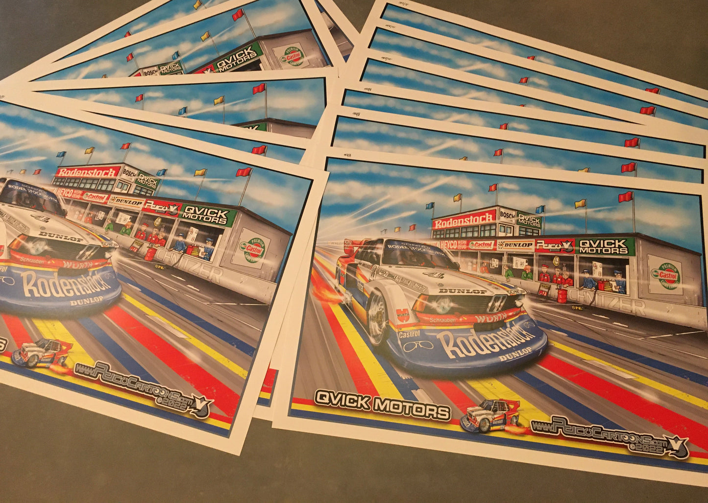 DRM BMW 320 Turbo on oldschool track! Print - A2!