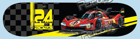 Planche de skateboard Ferrari Le Mans 2023 Cartoon !