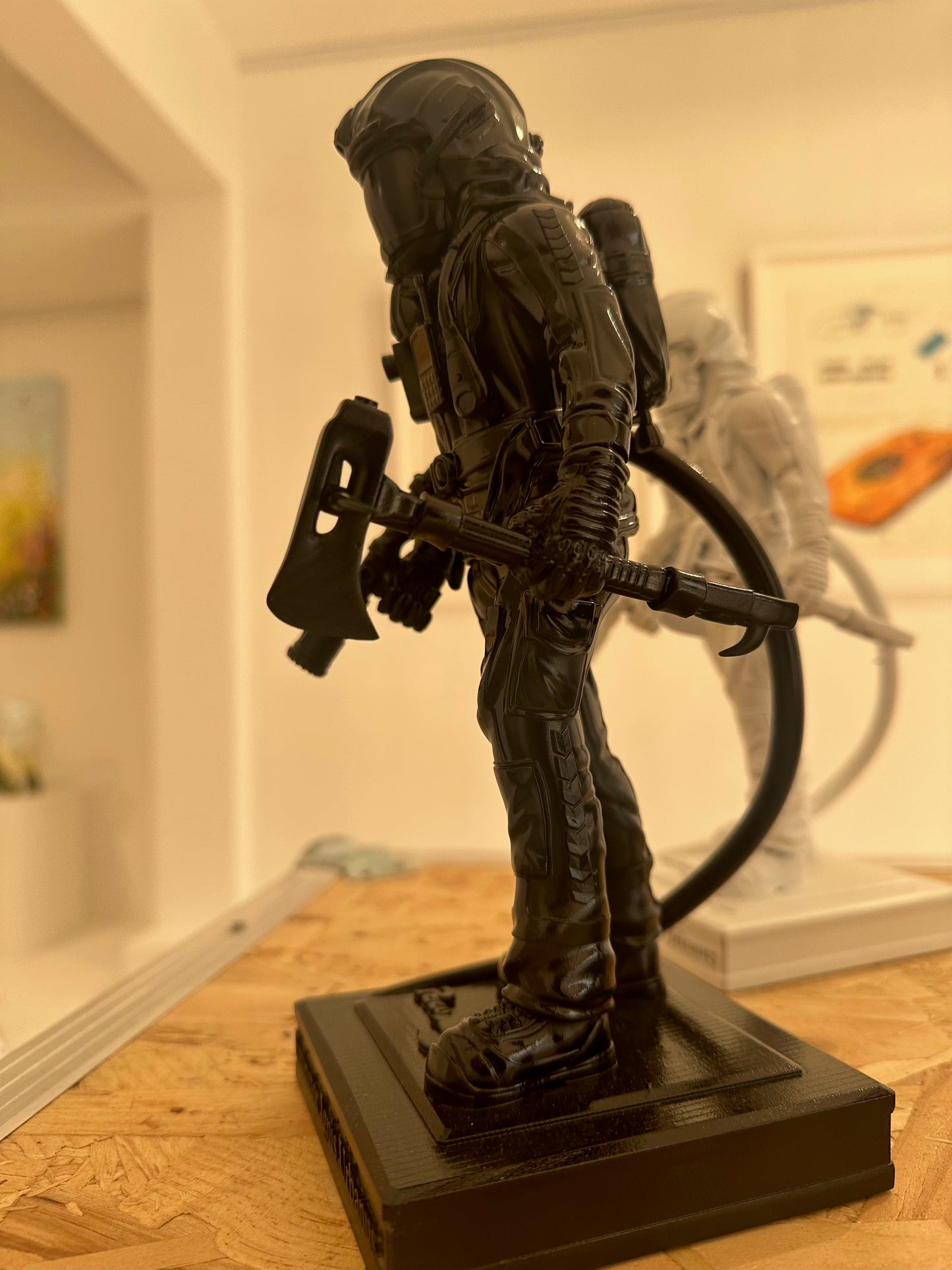 Black Urban Fighter Sculpture