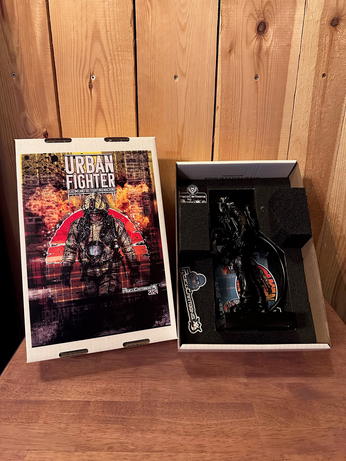 Black Urban Fighter Sculpture