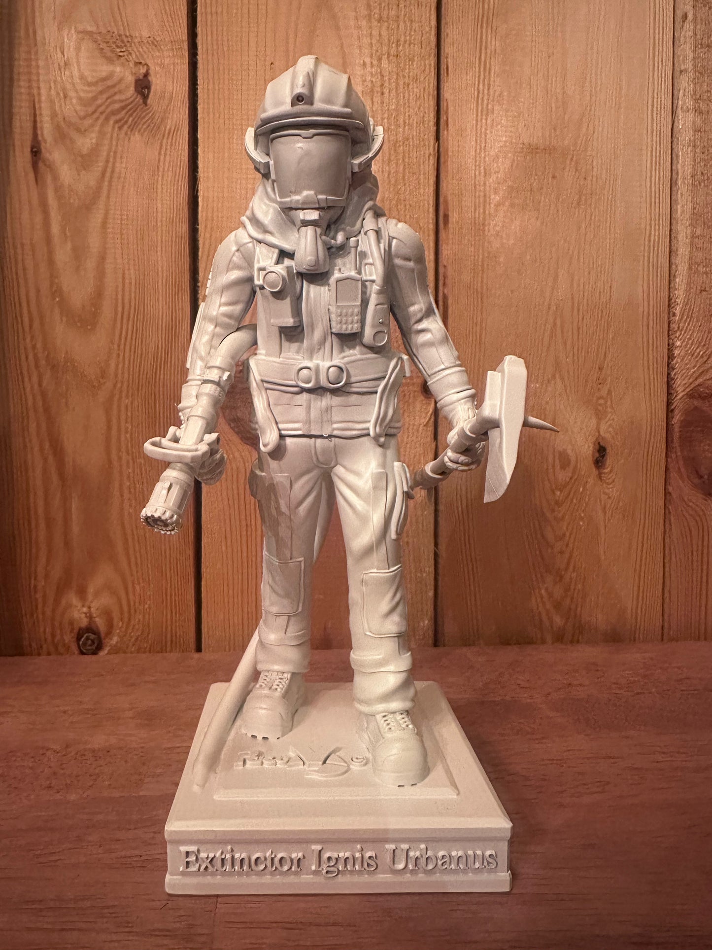 White Urban Fighter Sculpture