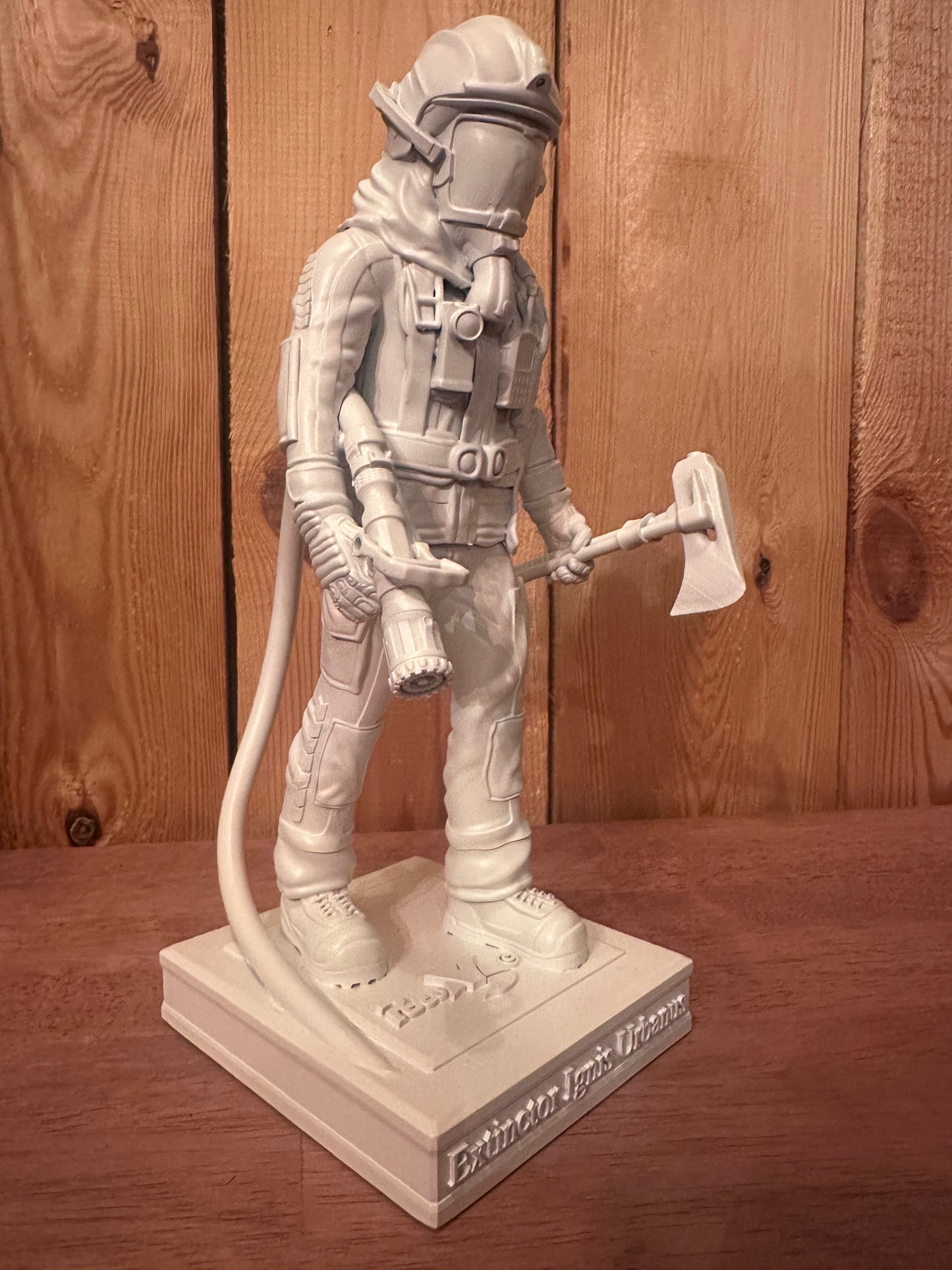 White Urban Fighter Sculpture