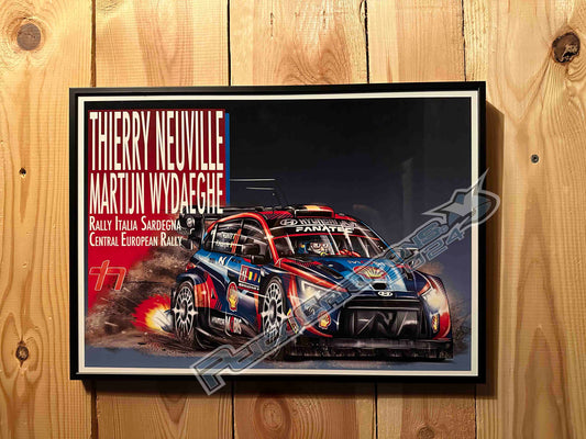 THIERRY NEUVILLE - MARTIJN WYDAEGHE Affiche A3 sous cadre alu