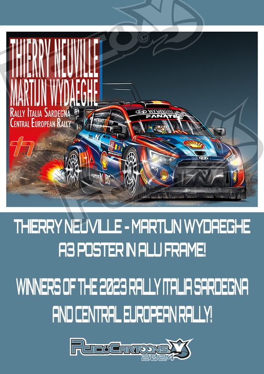 THIERRY NEUVILLE - MARTIJN WYDAEGHE Affiche A3 sous cadre alu