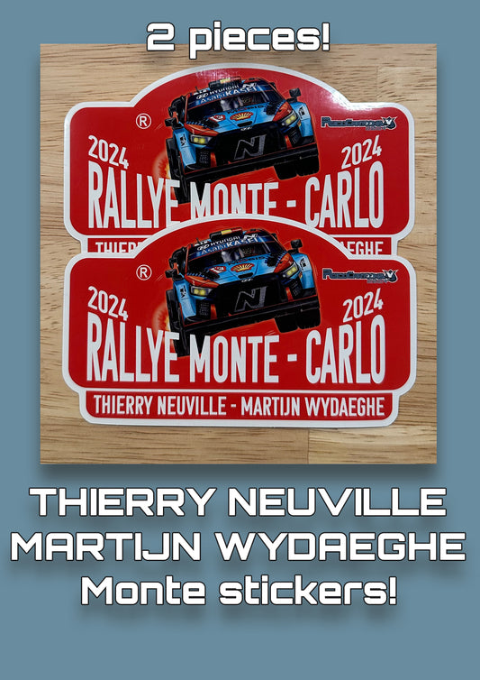 THIERRY NEUVILLE - MARTIJN WYDAEGHE - Autocollants Monte 2024