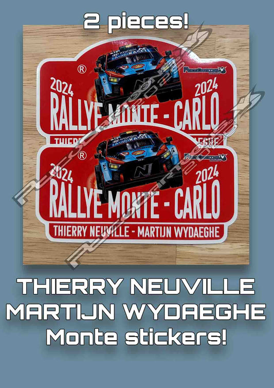 THIERRY NEUVILLE - MARTIJN WYDAEGHE - Autocollants Monte 2024