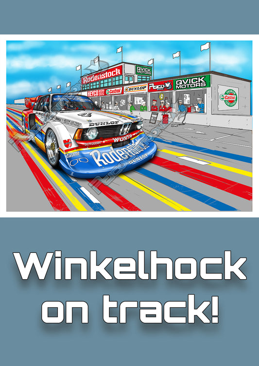 DRM BMW 320 Turbo on oldschool track! Print - A2!